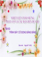 Tiết 60 Trình bày cô đọng bằng bảng