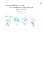 # Đáp án - Khối 2 - Tuần 25