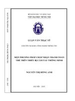 Một phương pháp chấp nhận thanh toán thẻ trên thiết bị cầm tay thông minh  