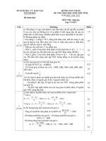 Đề thi HSG Sinh học lớp 9, sở GD&ĐT Thanh Hóa 2010-2011 - Học Toàn Tập