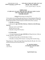 V DỜI NGÀY TỔ CHỨC HỘI THI GIÁO VIÊN DẠY GIỎI VÀ GIÁO VIÊN CHỦ NHIỆM LỚP GIỎI THCSNĂM HỌC 2015-2016