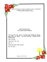 SKKN Áp dụng một số động tác bổ trợ phát triển sức nhanh   cho học sinh lớp 7