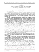 skkn NÂNG CAO HIỆU QUẢ CÔNG TÁC CHỦ NHIỆM ĐỐI VỚI HỌC SINH TRUNG HỌC CƠ SỞ