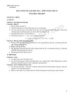 Đề cương ôn tập kì 1 lớp 10 môn Toán năm 2018 - THPT Chu Văn An