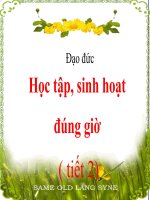 Đạo đức 2 - Tuần 2: Học tập, sinh hoạt đúng giờ (tiết 2)