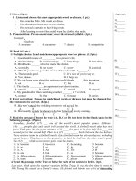 THAM KHẢO MỘT SỐ ĐỀ ÔN THI HK2 - NĂM HỌC 2017- 2018 (MÔN ANH VĂN KHỐI 7)