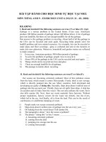 Nội dung hướng dẫn học sinh tự học môn Anh văn khối 6,7,8,9 (lần 3).