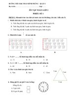 PHIẾU ÔN TẬP – LỚP 2 (GIAI ĐOẠN TỪ TUẦN 19 ĐẾN 27)