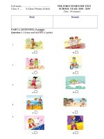 Đề tham khảo môn Tiếng ANh cuối học kì 1