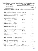 Đề kiểm tra Toán 6A học kỳ 1 (2018-2019) - Website Trường THCS Phan Bội Châu - Đại Lộc - Quảng Nam