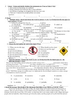 THAM KHẢO MỘT SỐ ĐỀ ÔN THI HK2 - NĂM HỌC 2017- 2018 (MÔN ANH VĂN KHỐI 9)