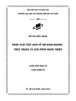 Pháp luật việt nam về hộ kinh doanh   thực trạng và giải pháp hoàn thiện 