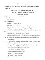 HƯỚNG DẪN NỘI DUNG ÔN TẬP THI HK1 NĂM HỌC 2016-2017