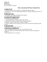 the correction of one period test