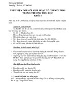 Đổi mới sinh hoạt chuyên môn Tiểu học