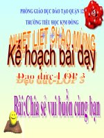 Khối 3 - BGĐT tuần 9 - Đạo đức: Chia sẻ vui buồn cùng bạn (tiết 1)