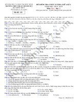 Đề kiểm tra giữa kì 2 lớp 12 môn Hóa - THPT Thuận Thành 3 năm 2019