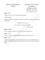 Đề kiểm tra giữa kì 1 lớp 6 môn Văn 2018 - 2019 Phòng GD Yên Mô