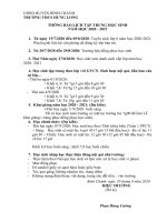 Thông báo lịch tập trung học sinh năm học 2020 - 2021