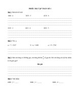 PHIẾU BÀI TẬP -TOÁN - TUẦN 24 - KHỐI 3