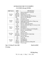 Kế hoạch dạy học trực tuyến lớp 4 - Tuần 28.