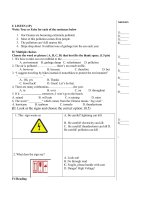 THAM KHẢO MỘT SỐ ĐỀ ÔN THI HK2 - NĂM HỌC 2017- 2018 (MÔN ANH VĂN KHỐI 9)