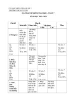 MA TRẬN ĐỀ KIỂM TRA HKII MÔN TOÁN - LỚP 7 NĂM HỌC 2019-2020