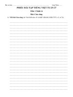 Bài tập thực hành môn Tiếng Việt lớp 5 - Tuần 27