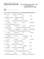 TÀI LIỆU ÔN TẬP MÔN TIẾNG ANH 9 (HỆ 7 NĂM)