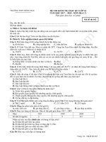 Đề thi kì 1 lớp 10 môn Địa - THPT Đồng Đậu năm 2018