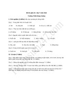 Đề kiểm tra giữa kì 1 môn Sinh lớp 7 - THCS Hùng Vương 2018