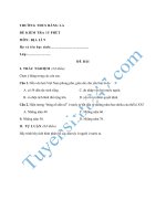 Đề kiểm tra 15 phút lớp 9 môn Địa học kì 1 - THCS Bàng La