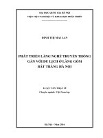 Luận Văn Phát triển làng nghề truyền thống gắn với du lịch ở làng gốm Bát Tràng Hà Nội.