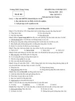 đề và đáp án kiểm tra học kì 1  lịch sử 8  năm học