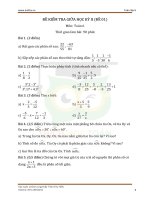 Bộ đề ôn thi giữa Học kì 2 môn Toán lớp 6