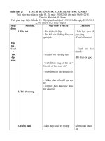 Giáo án tuần 27 chủ đề nhánh nước