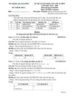 Đề thi vào lớp 10 chuyên Tin tỉnh Quảng Bình niên khóa 2019-2020 - Học Toàn Tập