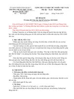 Kế hoạch hoạt động ngoài giờ lên lớp năm học 2019 - 2020