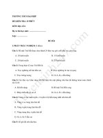 Đề kiểm tra 15 phút lớp 6 môn Địa - THCS Đại Hợp