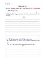 Môn Toán Khối 4 (Tuần 28)