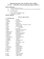 Bài giảng và bài tập tiếng anh 8 tuần 3 HK2