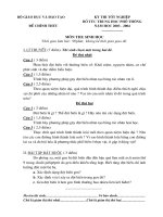 Đề thi tốt nghiệp THPT Quốc Gia môn Sinh học hệ bổ túc 2003-2004 - Học Toàn Tập