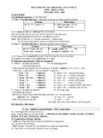 TÀI LIỆU MÔN TIẾNG ANH