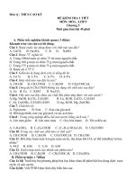 Download Đề kiểm tra 1 tiết hóa học khối 9 - THCS Cao Kỳ