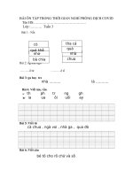 ĐỀ ÔN TẬP CHO HS TẠI NHÀ_LỚP 1_ĐỢT 3 - Website Trường Tiểu Học Trần Đình Tri - Đại Lộc - Quảng Nam