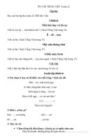 NỘI DUNG ÔN TẬP TRỰC TUYẾN CHO HỌC SINH KHỐI 3 BỔ SUNG TUẦN 22,23