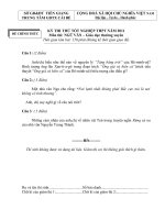 Download Đề thi thử TN THPT môn ngữ văn 12