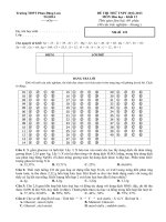Download Đề thi thử tốt nghiệp THPT hóa học khối 12