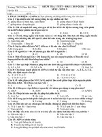 Kiểm tra HK1 (Sinh 9) - Website Trường THCS Phan Bội Châu - Đại Lộc - Quảng Nam