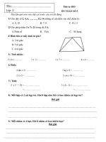 Bài ôn tập cho học sinh khối 2 nghỉ dịch 2019-NCoV ngày 18 tháng 3 năm 2020